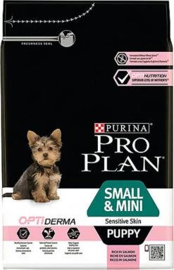 Pro Plan - Croquettes OPTIDERMA Small & Mini Sensitive Skin Saumon Pour Chiot - 3Kg