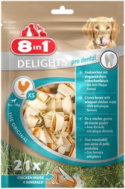 8in1 - Friandises Dental Delights Mini Value Pour Chien - X21