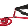 Trixie - Laisse Canicross Avec Ceinture Ventrale Pour Chien - Rouge -Magasin De Fournitures Pour Chiens De Compagnie 2077
