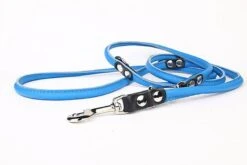 Yogipet - Laisse En Cuir Réglable 220cm Pour Chien - Bleu