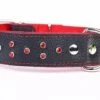 Yogipet - Collier Cuir Large Crystal Pour Chien - Rouge 1 Yogipet - Collier Cuir Large Crystal Pour Chien - Rouge -Magasin De Fournitures Pour Chiens De Compagnie 29144