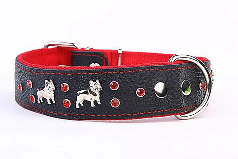 Yogipet - Collier Cuir French Bulldog Pour Chien - Rouge 3 Yogipet - Collier Cuir French Bulldog Pour Chien - Rouge