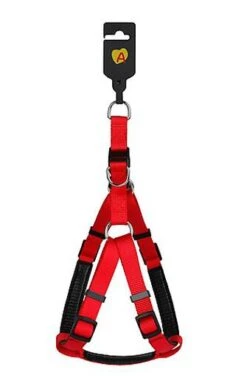 Animalis - Harnais Basic Confort T4 40mm Et 96/120cm Pour Chien - Rouge