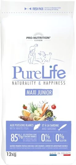 Flatazor - Croquettes PURE LIFE Maxi Junior Pour Chiot - 12Kg