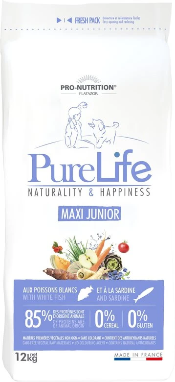 Flatazor - Croquettes PURE LIFE Maxi Junior Pour Chiot - 12Kg 3 Flatazor - Croquettes PURE LIFE Maxi Junior Pour Chiot - 12Kg