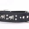 Yogipet - Collier Bulldog Cuir Crystal Pour Chien - Noir -Magasin De Fournitures Pour Chiens De Compagnie 41890