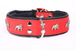 Yogipet - Collier Super Bulldog Cuir Pour Chien - Rouge -Magasin De Fournitures Pour Chiens De Compagnie 41922
