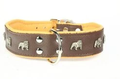 Yogipet - Collier Super Bulldog Cuir Pour Chien - Marron -Magasin De Fournitures Pour Chiens De Compagnie 41925