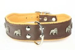 Yogipet - Collier Super Bulldog Cuir Pour Chien - Marron -Magasin De Fournitures Pour Chiens De Compagnie 41927