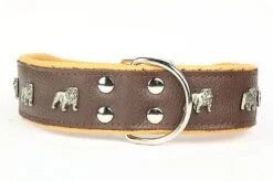 Yogipet - Collier Super Bulldog Cuir Pour Chien - Marron -Magasin De Fournitures Pour Chiens De Compagnie 41930