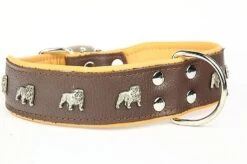 Yogipet - Collier Super Bulldog Cuir Pour Chien - Marron -Magasin De Fournitures Pour Chiens De Compagnie 41931
