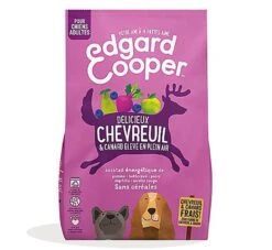 Edgard & Cooper - Croquettes Naturelles Adulte Sans Céréales Au Chevreuil Et Canard Frais Pour Chien - 12Kg