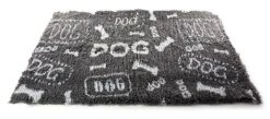 Martin Sellier - Tapis Plat Petbed Dog Gris Et Blanc Pour Chien - 50x75cm