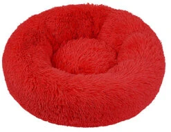 Wouapy - Corbeille Ronde Moelleuse Rouge Pour Chien - 50cm