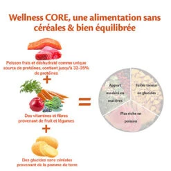 Wellness CORE - Croquettes Océan Au Saumon Pour Chien Petite Race - 1,5Kg -Magasin De Fournitures Pour Chiens De Compagnie 64055