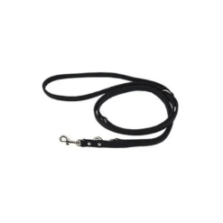 Comme Un Roi - Laisse Cuir Ajustable So Chic Noir Pour Chien - 200cm