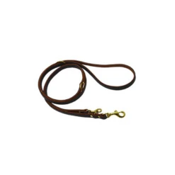 Comme Un Roi - Laisse Cuir Ajustable So Chic Marron / Caramel Pour Chien - 200cm