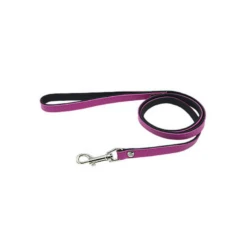 Comme Un Roi - Laisse Cuir So Trendy Rose / Noir Pour Chien Et Chat - 120cm