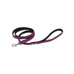 Comme Un Roi - Laisse Cuir So Funky Rose / Noir Pour Chien Et Chat - 120cm