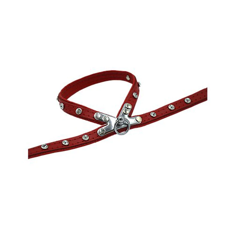 Comme Un Roi - Harnais Cuir So Funky Rouge Pour Chien - M 4 Comme Un Roi - Harnais Cuir So Funky Rouge Pour Chien - M – Image 2