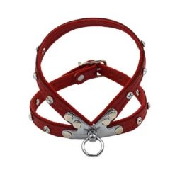 Comme Un Roi - Harnais Cuir So Funky Rouge Pour Chien - M 7 Comme Un Roi - Harnais Cuir So Funky Rouge Pour Chien - M -Magasin De Fournitures Pour Chiens De Compagnie 64928 1