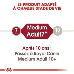 Royal Canin - Croquettes Medium Adulte 7+ Pour Chien -Magasin De Fournitures Pour Chiens De Compagnie 66799