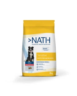 Nouvelles Arrivées 5 Nath - Croquettes Medium/Maxi Adult Sensitive Au Poisson Et Saumon Pour Chien - 3Kg