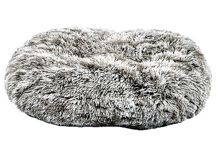 Bobby - Coussin Oval Poilu Gris Pour Chien - 55x45cm 3 Bobby - Coussin Oval Poilu Gris Pour Chien - 55x45cm