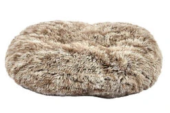 Bobby - Coussin Oval Poilu Taupe Pour Chien - 103x72cm