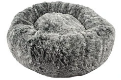 Bobby - Coussin Donut Poilu Gris Pour Chien - L