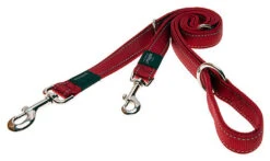 Rogz - Laisse Utility Multiple Rouge Pour Chiens - 180x2,5cm