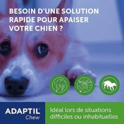 Adaptil - Bouchées Moelleuses D'Appaisement Adaptil Chew Pour Chiens - X30 -Magasin De Fournitures Pour Chiens De Compagnie 75215